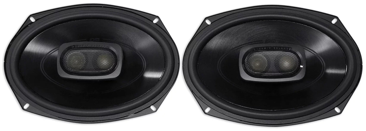 (2) Polk Audio DB692 6X9" 450 Watt Car ATV/Motorcycle/Boat Speakers + Rockmat