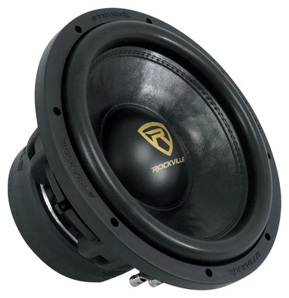 (2) Rockville W12K9D2 V3 12" 8000 Watt Subwoofers+Sealed Sub Box+Mono Amplifier+Amp Kit