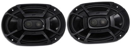 (2) Polk Audio DB692 6X9" 450 Watt Car ATV/Motorcycle/Boat Speakers + Rockmat