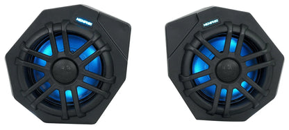 (2) Memphis CANAMX365FE Speakers+Pods+LED Tower Speakers+Amp For 2017+ Can Am X3